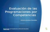 Evaluación de las Programaciones por Competencias Antonio Jiménez González ANPE Programación por Competencias en Educación Secundaria Febrero 2010.