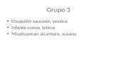 Grupo 3 Chuquilin saucedo, yessica Infante cueva, leticia Misahuaman alcantara, susana.