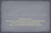 Administración. (Historia e Importancia de la Administración) Fuente: El proceso Administrativo Autor: Jose Antonio Fernández Arenas.