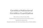 Genética Poblacional Genética Cuantitativa Bert Rivera Marchand, PhD Universidad Interamericana de Puerto Rico Recinto de Bayamón Departamento de Ciencias.
