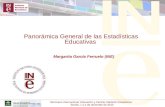 Seminario internacional: Educación y Familia: Medición Estadística Sevilla, 1 y 2 de diciembre de 2010 Panorámica General de las Estadísticas Educativas.