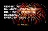 UEM-HC IPS BALANCE HIDROSALINO DR. NESTOR PETERSEN RESIDENCIA EMERGENTOLOGIA AS, 4/10/2011.