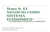 Tema 0. EL NEGOCIO COMO SISTEMA ECONÓMICO Fernando Giménez Barriocanal Ana Gisbert Clemente Contabilidad Financiera y Analítica II.