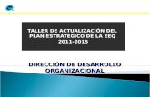 TALLER DE ACTUALIZACIÓN DEL PLAN ESTRATÉGICO DE LA EEQ 2011-2015 DIRECCIÓN DE DESARROLLO ORGANIZACIONAL.