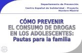 Departamento de Prevención Centro Español de Solidaridad – Proyecto Hombre Madrid.