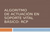 ALGORITMO DE ACTUACIÓN EN SOPORTE VITAL BÁSICO: RCP.