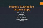Instituto Evangélico Virginia Sapp Educación física Maestros: Daniel Orellana Luis Arrazola Fecha: Marzo/2015 I-Parcial.
