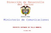 Ministerio de Comunicaciones República de Colombia PROYECTO SOFTWARE DE TALLA MUNDIAL Diciembre 2008 Dirección de Desarrollo del Sector Ministerio de Comunicaciones.