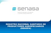 REGISTRO NACIONAL SANITARIO DE PRODUCTORES AGROPECUARIOS (RENSPA)