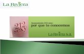 Descripción de la Empresa LA RIVIERA S.A. nace como compañía que decide incursionar en el mercado de venta de productos estéticos y de cuidado para la.