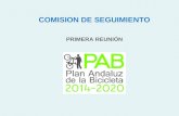 COMISION DE SEGUIMIENTO PRIMERA REUNIÓN. COMISION DE SEGUIMIENTO DEL PAB 2014-2020 Según el PAB 2014-2020, se llevará a cabo al menos una evaluación anual.