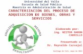 Universidad del Valle Escuela de Salud Pública Maestría en Administración de Salud CARACTERIZACION DEL PROCESO DE ADQUISICION DE BIENES, OBRAS Y SERVICIOS.