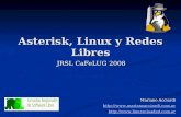 Asterisk, Linux y Redes Libres JRSL CaFeLUG 2008 Mariano Acciardi http://www.marianoacciardi.com.ar http://www.linuxreloaded.com.ar.