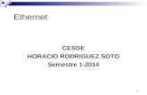 1 Ethernet CESDE HORACIO RODRIGUEZ SOTO Semestre 1-2014.