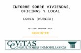 INFORME SOBRE VIVIENDAS, OFICINAS Y LOCAL ENTIDAD PROPRIETARIA BANKINTER LORCA (MURCIA)