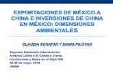 Indice Exportaciones México a China Impacto ambiental de exportaciones a China La inversión China (OFDI) en el mundo y en México Aspectos ambientales.