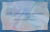 XML y tecnologías asociadas Hacia la Web Semántica.