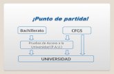 Bachillerato CFGS UNIVERSIDAD Pruebas de Acceso a la Universidad (P.A.U.)