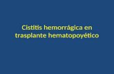 Cistitis hemorrágica en trasplante hematopoyético.