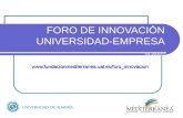 FORO DE INNOVACIÓN UNIVERSIDAD-EMPRESA VS 290513 .