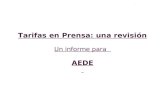Tarifas en Prensa: una revisión Un informe para AEDE.