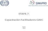 ETAPA 7: Capacitación Facilitadores GAEC Junio 2014.