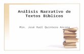 Análisis Narrativo de Textos Bíblicos Min. José Raúl Quintero Ancona.