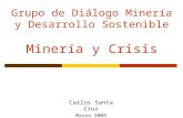 Grupo de Diálogo Minería y Desarrollo Sostenible Minería y Crisis Carlos Santa Cruz Marzo 2009.