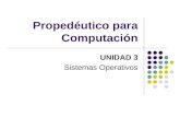 Propedéutico para Computación UNIDAD 3 Sistemas Operativos.