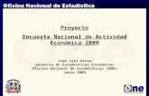 José Luis Actis Gerencia de Estadísticas Económicas Oficina Nacional de Estadísticas (ONE) Junio 2009 Proyecto Encuesta Nacional de Actividad Económica.