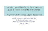 Introducción al Diseño de Experimentos para el Reconocimiento de Patrones Capítulo 4: Inducción de árboles de decisión Curso de doctorado impartido por.