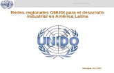 Www.unido.org Redes regionales ONUDI para el desarrollo industrial en América Latina Managua, Nov 2007.