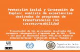 Protección Social y Generación de Empleo: análisis de experiencias derivadas de programas de transferencias con corresponsabilidad Presentación de los.
