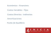 Económico - Financiero Costos Variables - Fijos Costos Directos - Indirectos Amortizaciones Punto de Equilibrio.