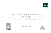 Elisa Chuliá Las consecuencias sociales y políticas del envejecimiento de la población 28 de abril de 2014.