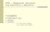 UTN – Regional Rosario Ing.Eléctrica y Mecánica ECONOMÍA CAPÍTULO VII CONSUMO. DOCENTES:  Dr. Juan Carlos SENTIS  Ing. Daniel Oscar BADÍA.