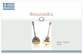 Bouzouki Alex Cobos 4thA Partes del instrumento MUSICAL INSTRUMENT PARTS  Mástil que es de forma alargada.  Long neck.  Caja con forma de pera  Pear-shaped.