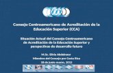 Consejo Centroamericano de Acreditación de la Educación Superior (CCA) Situación Actual del Consejo Centroamericano de Acreditación de la Educación Superior.