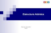 Estructura Atómica Manuel Jaramillo 2014. El Átomo En la filosofía de la antigua Grecia la palabra “átomo” se empleaba para referirse a la parte más pequeña.