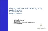 SÍNDROME DE MALABSORCIÓN INTESTINAL Diarrea crónica Concepto Fisiopatología Etiología Valoración clínica y diagnóstico Tratamiento.