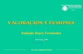 VALORACIÓN Y FUSIONES Yolanda Reyes Fernández. Chile Escuela de Ingeniería Comercial K & E Design ® 2000.
