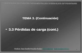 1 TEMA 3. (Continuación) 3.3 Pérdidas de carga (cont.)