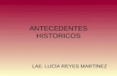 ANTECEDENTES HISTORICOS LAE. LUCÍA REYES MARTÍNEZ.