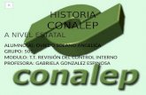 HISTORIA CONALEP A NIVEL ESTATAL ALUMNO(A): OVIEDO SOLANO ANGELICA GRUPO: 501 MODULO: T.T. REVISIÓN DEL CONTROL INTERNO PROFESORA: GABRIELA GONZALEZ ESPINOSA.