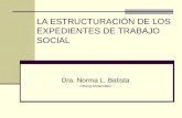 LA ESTRUCTURACIÓN DE LOS EXPEDIENTES DE TRABAJO SOCIAL Dra. Norma L. Batista PdKing:SOWO3802.