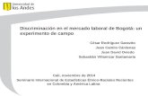 Discriminación en el mercado laboral de Bogotá: un experimento de campo César Rodríguez Garavito Juan Camilo Cárdenas Juan David Oviedo Sebastián Villamizar.