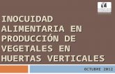 INOCUIDAD ALIMENTARIA EN PRODUCCIÓN DE VEGETALES EN HUERTAS VERTICALES OCTUBRE 2012.