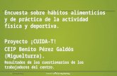 Powered by Encuesta sobre hábitos alimenticios y de práctica de la actividad física y deportiva. Proyecto ¡CUIDA-T! CEIP Benito Pérez Galdós (Miguelturra).