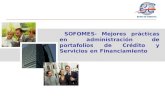 SOFOMES- Mejores prácticas en administración de portafolios de Crédito y Servicios en Financiamiento.