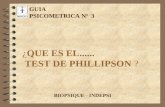 ¿QUE ES EL...... TEST DE PHILLIPSON ? GUIA PSICOMETRICA Nº 3 BIOPSIQUE - INDEPSI.